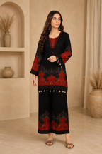 black red suit
