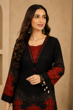 black red suit