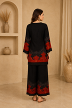black red suit