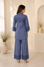 Cotton Kurta with Mirror, Thread Work