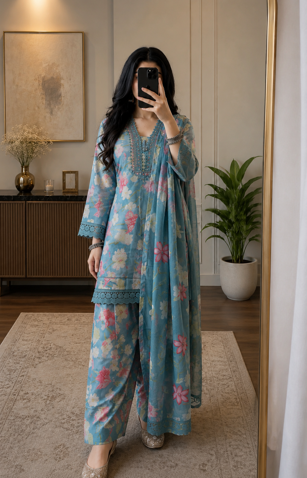 Zari Peplum Suit