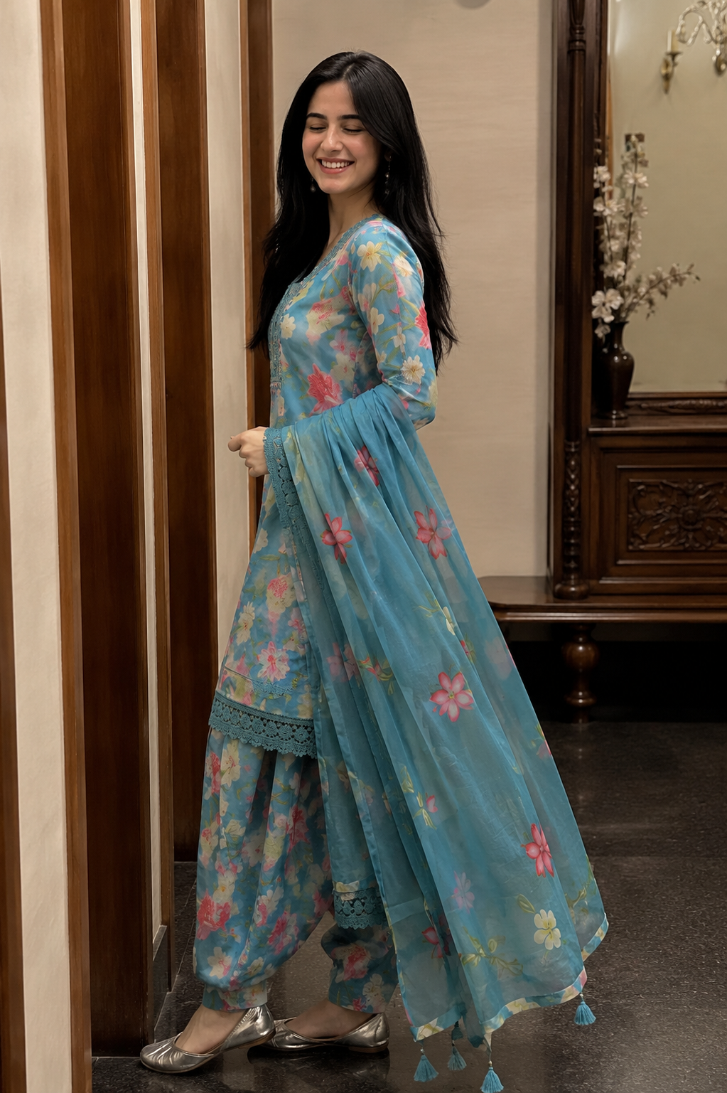 Zari Peplum Suit