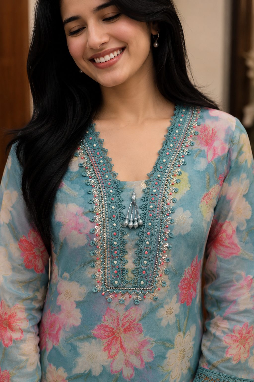 Zari Peplum Suit