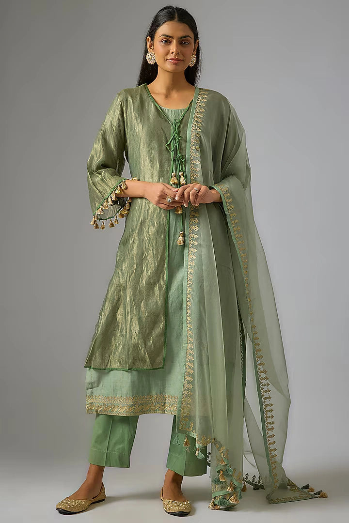 Zari Peplum Suit