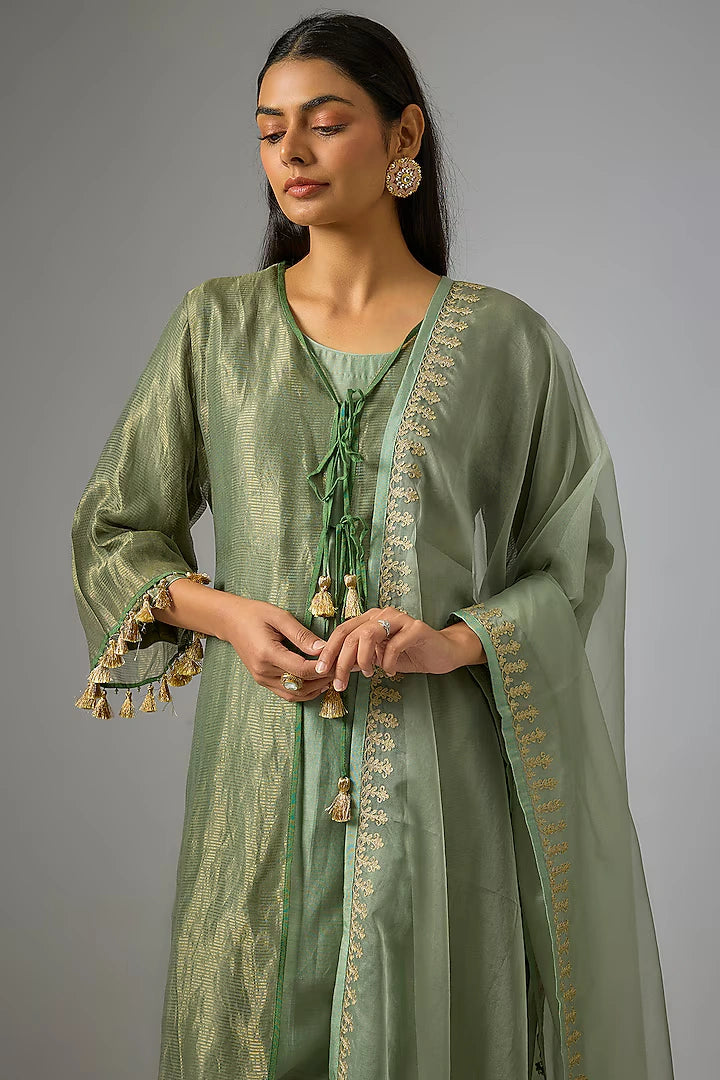 Zari Peplum Suit